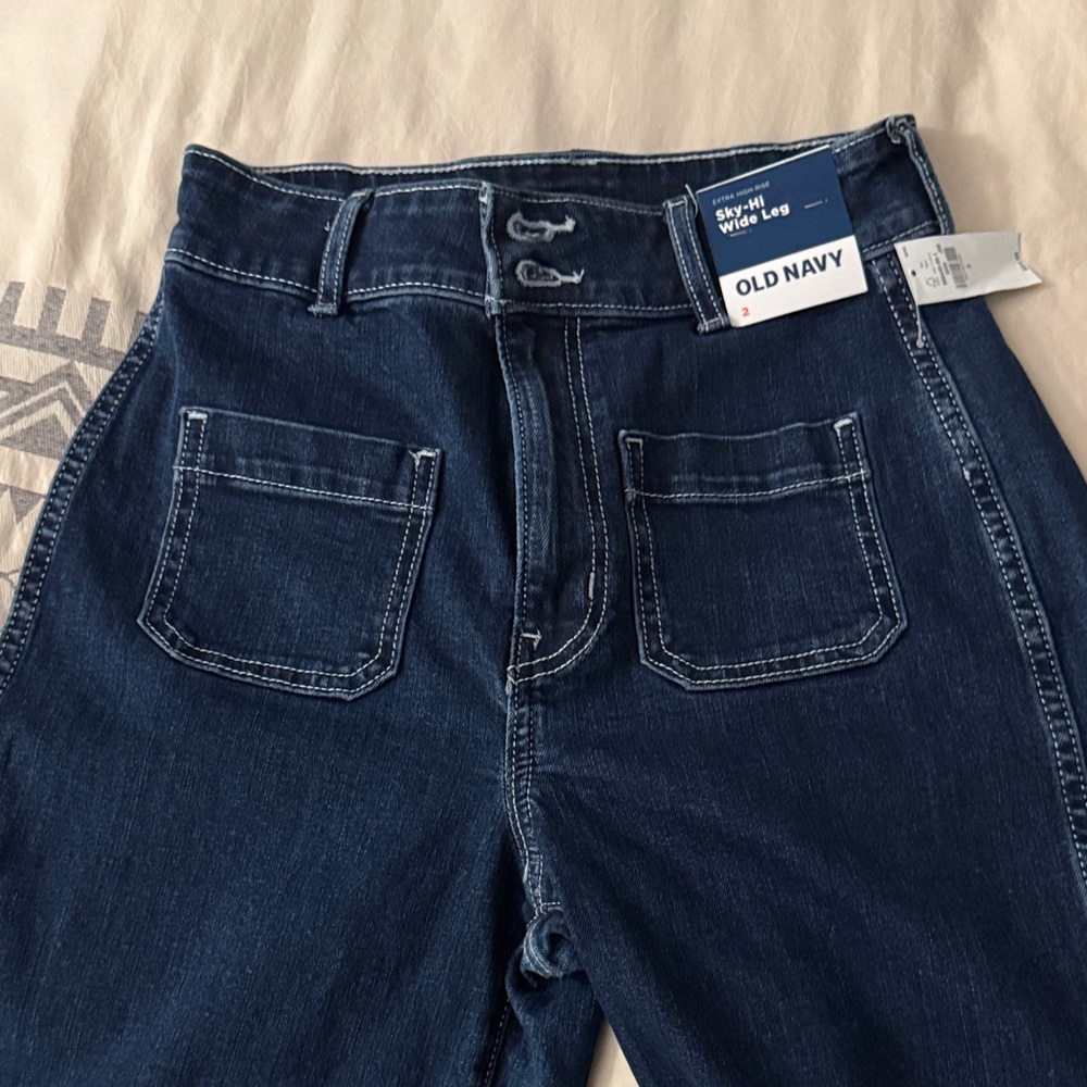 Sky-Hi wide leg stretch jeans